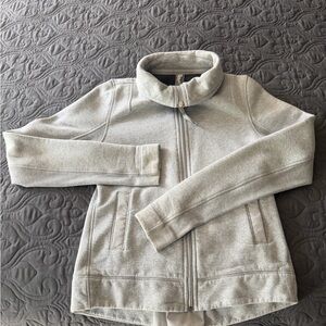 Gray Heather Zip-Up Jacket Lululemon with back zipper